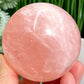 Rose Quartz Sphere High Quality Translucent Healing Crystal Ball 498g 71mm