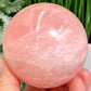 Rose Quartz Sphere High Quality Translucent Healing Crystal Ball 498g 71mm