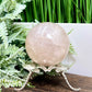 Blue Rose Quartz with Golden Healer Sphere Healing Crystal Ball 470g 70mm