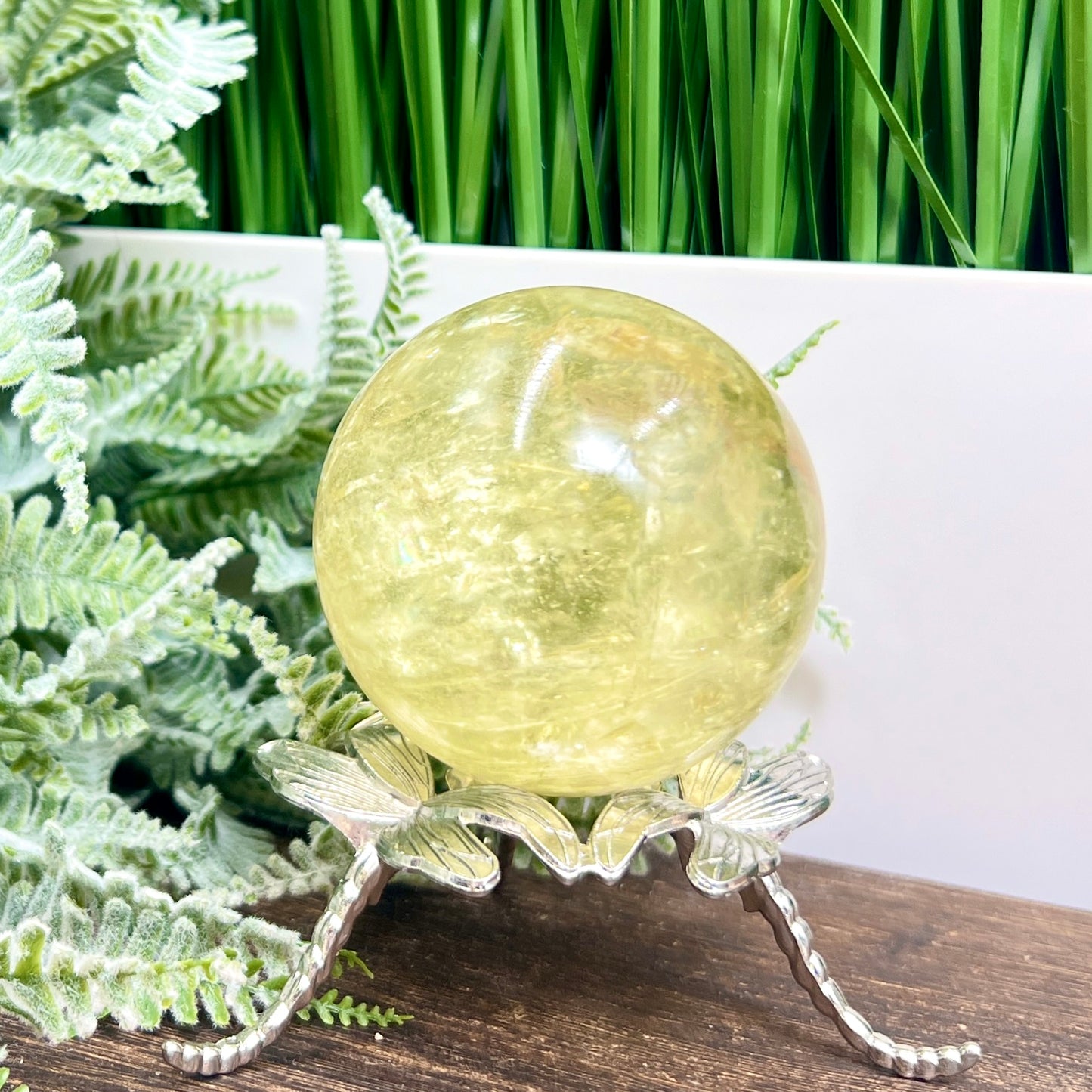 Citrine with Golden Healer Sphere Natural Crystal Ball 396g 66mm