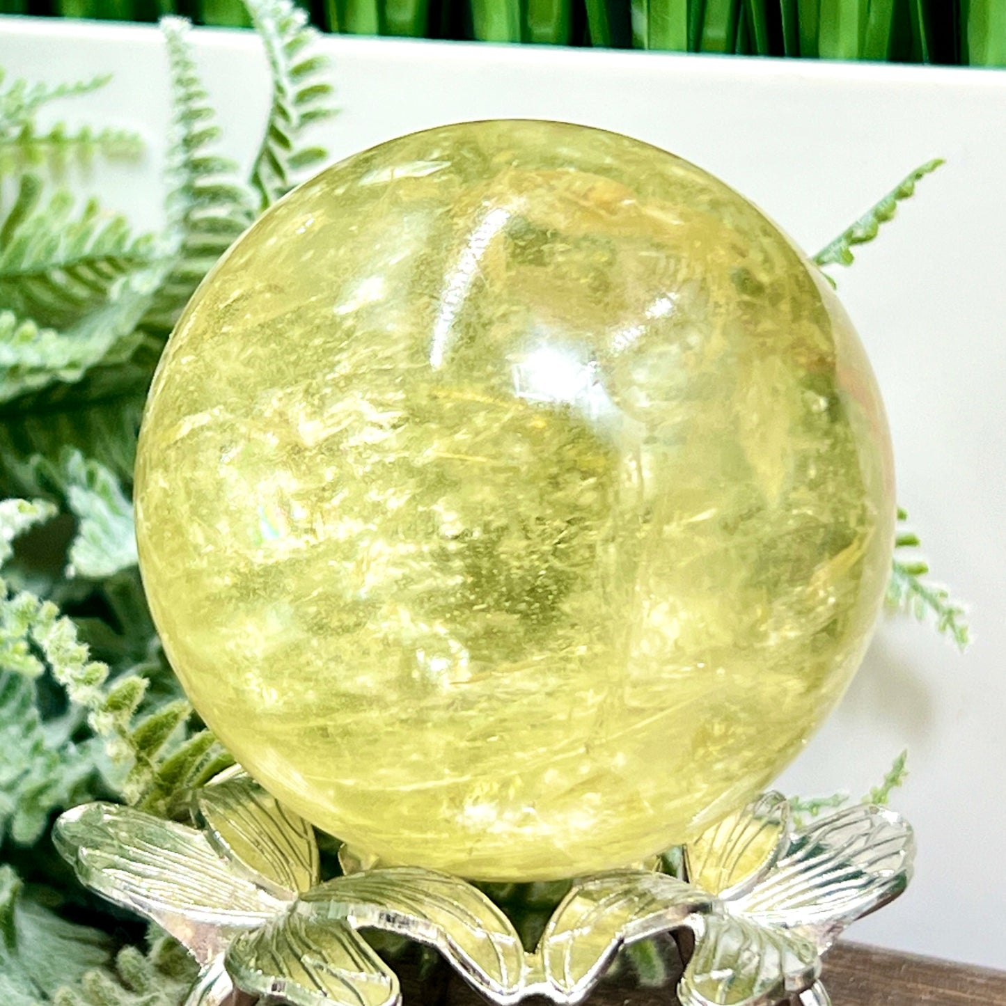 Citrine with Golden Healer Sphere Natural Crystal Ball 396g 66mm