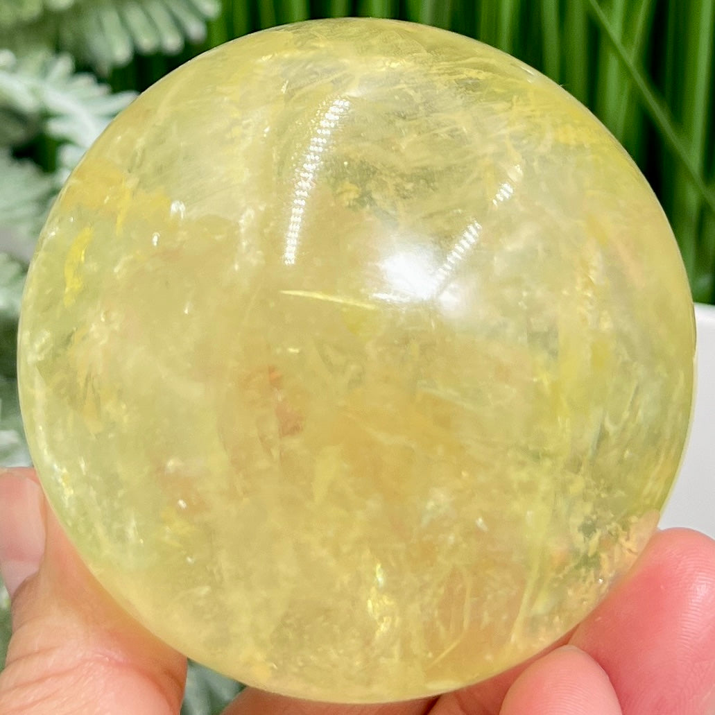 Citrine Sphere Natural Healing Crystal Ball 468g 70mm