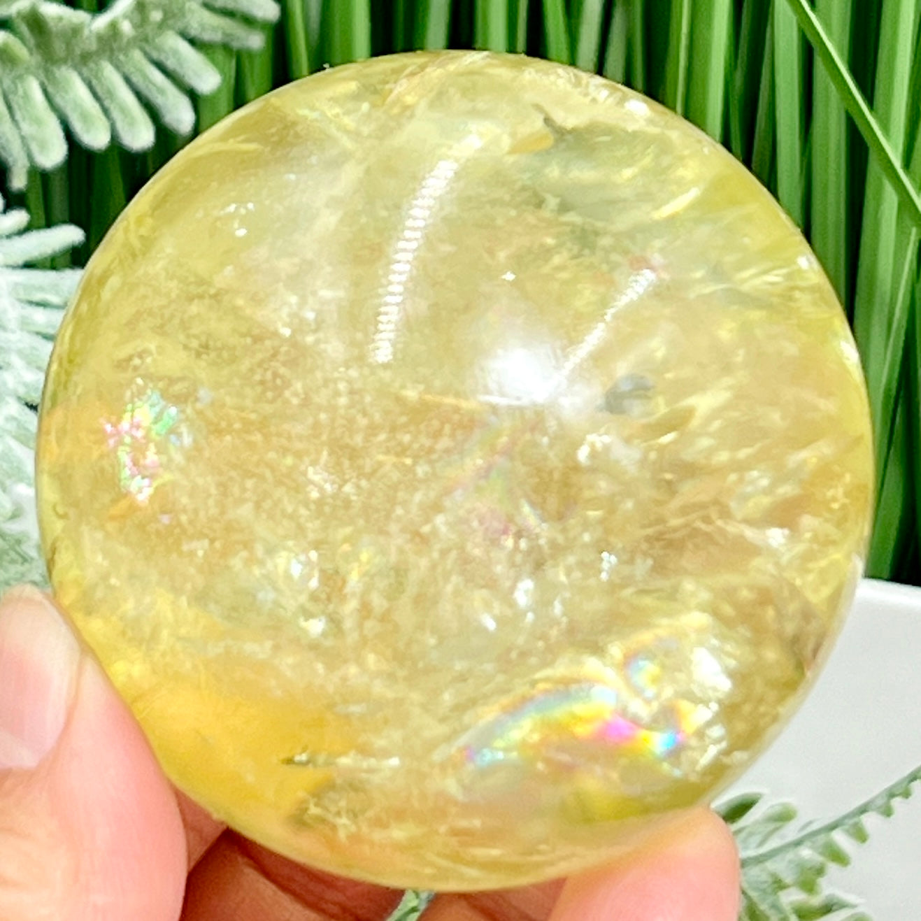 Citrine with Golden Healer Sphere Natural Crystal Ball 372g 65mm