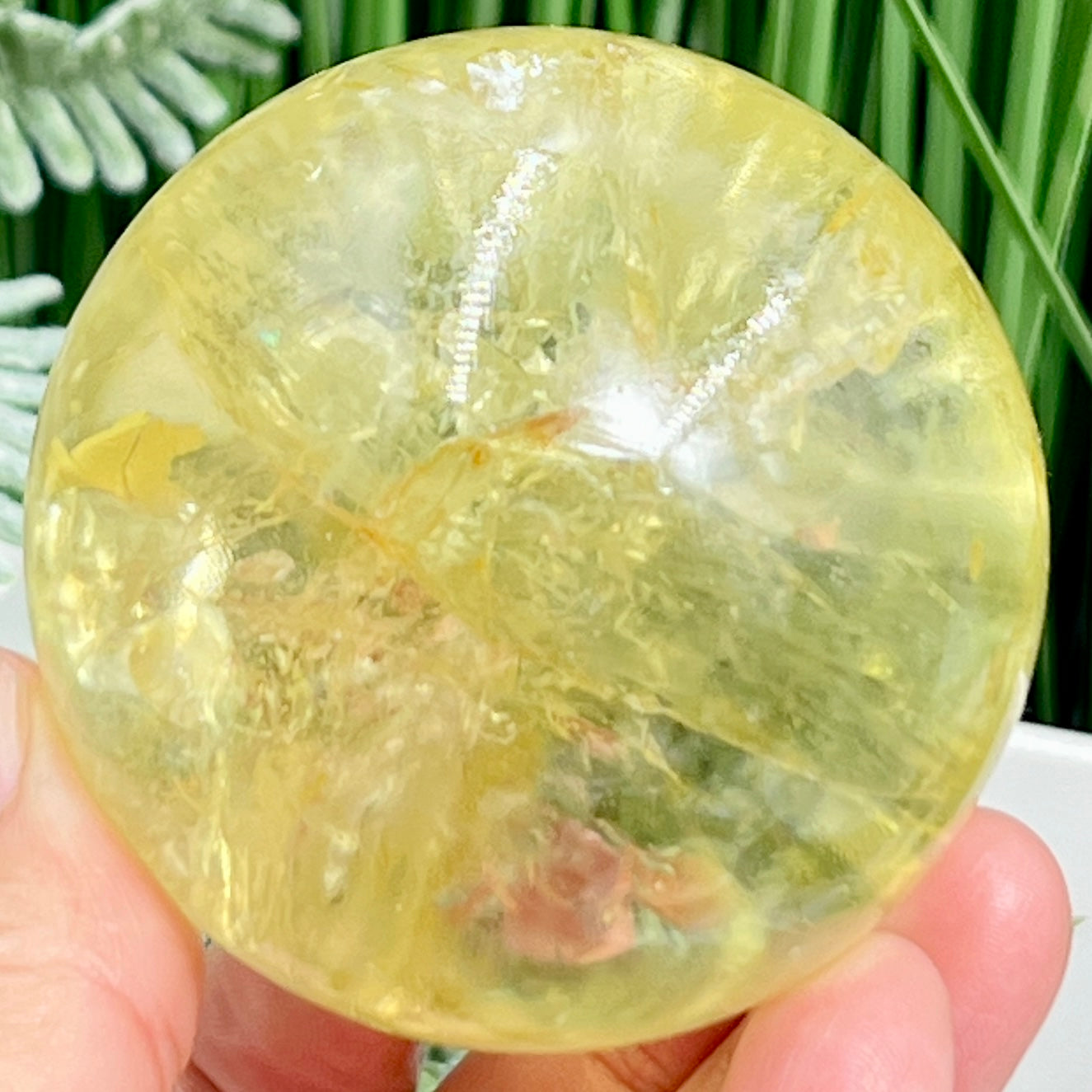 Citrine with Golden Healer Sphere Natural Crystal Ball 372g 65mm