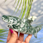 Moss Agate Shark Crystal Carving Ornament Australian Seller