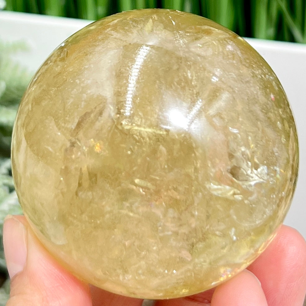 Citrine Sphere Natural Healing Crystal Ball 372g 65mm