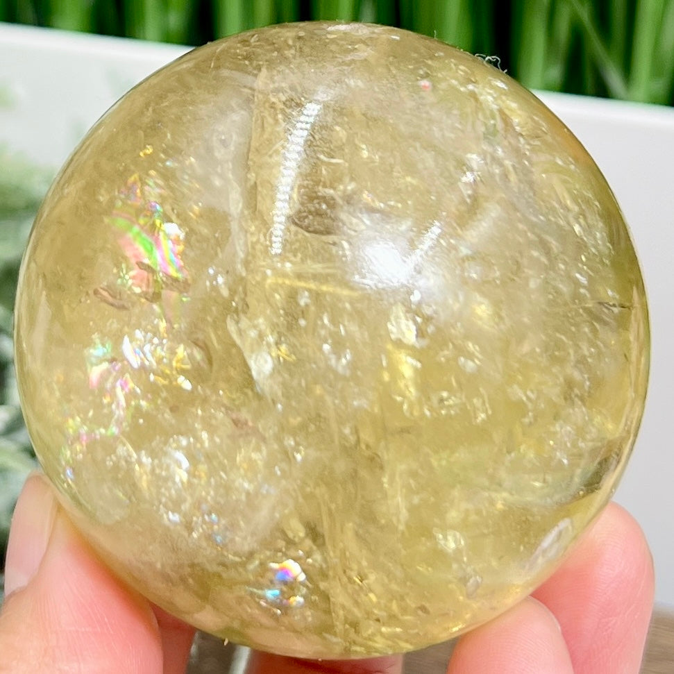 Citrine Sphere Natural Healing Crystal Ball 372g 65mm