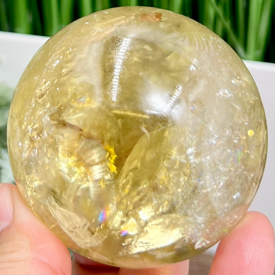 Citrine Sphere Natural Healing Crystal Ball 372g 65mm