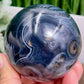 Black Agate Sphere Healing Crystal Ball 444g 69mm