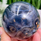 Black Agate Sphere Healing Crystal Ball 444g 69mm