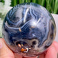 Black Agate Sphere Healing Crystal Ball 444g 69mm