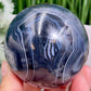 Black Agate Sphere Healing Crystal Ball 444g 69mm