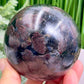 Garnet in Arfvedsonite Sphere Healing Crystal Ball 748g 76mm