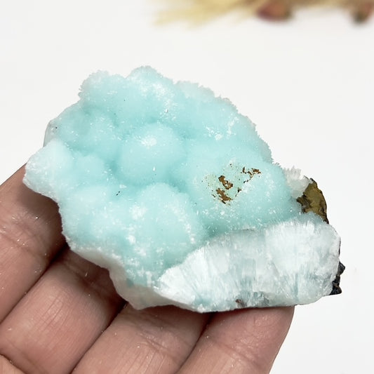 Blue Aragonite High Grade Raw Specimen Natural Crystal With Stand