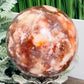 Moonstone in Hematoid Fire Quartz Sphere Rare Crystal Ball 1292g 98mm