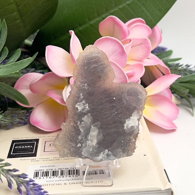 Natural Fluorite Specimen Natural Raw Crystal With Stand