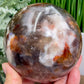 Moonstone in Hematoid Fire Quartz Sphere Rare Crystal Ball 1386g 100mm