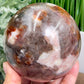 Moonstone in Hematoid Fire Quartz Sphere Rare Crystal Ball 1386g 100mm