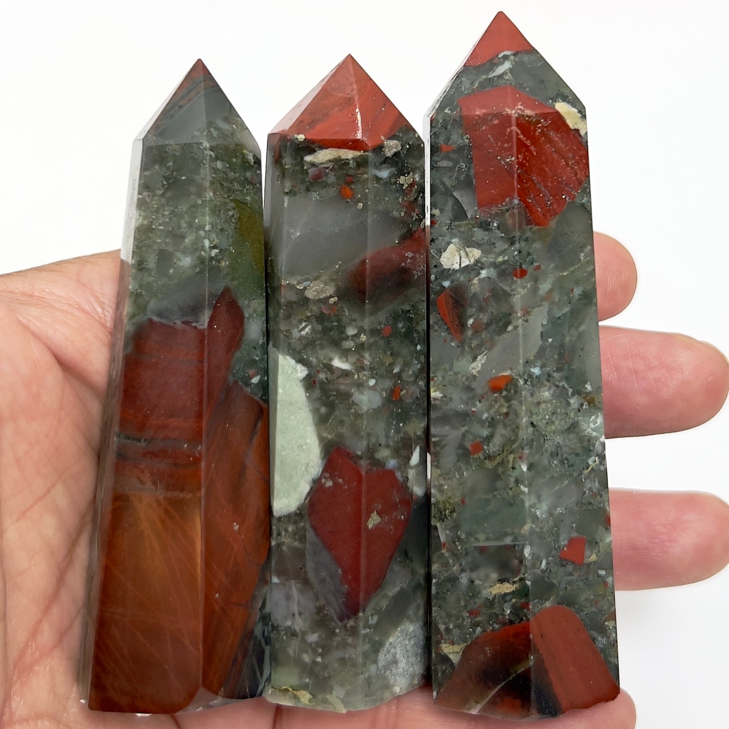 Setonite African Jasper Bloodstone Points Towers Crystal Generators