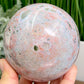 Ocean Sea Jasper Pink Sphere Large Crystal Ball 1047g 91mm