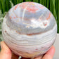 Ocean Sea Jasper Sphere Pink Blue Red Large Crystal Ball 1351g 101mm