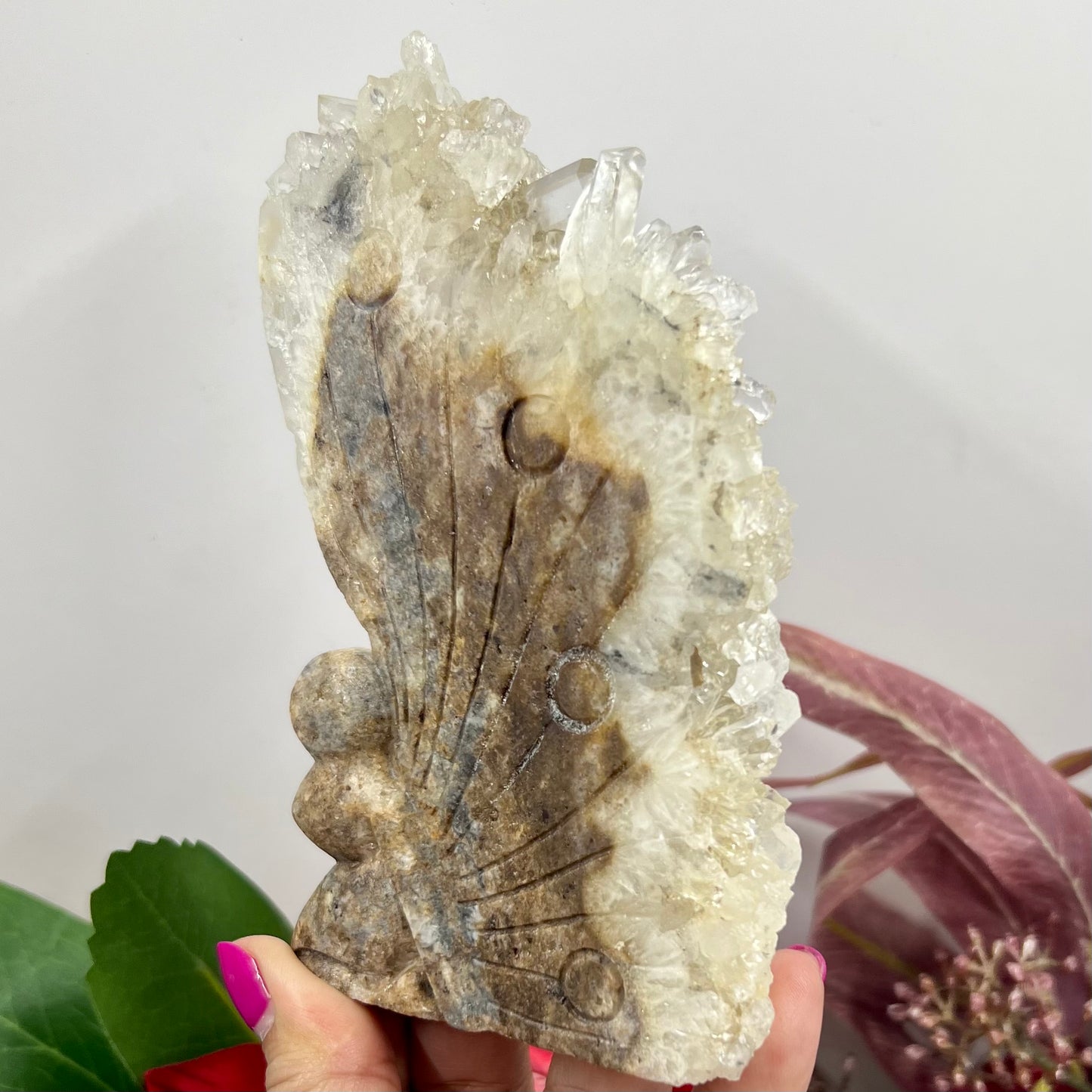 Clear Quartz Angel Fairy Healing Crystal Carving