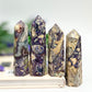 Purple Brecciated Jasper Points Towers Crystal Generators