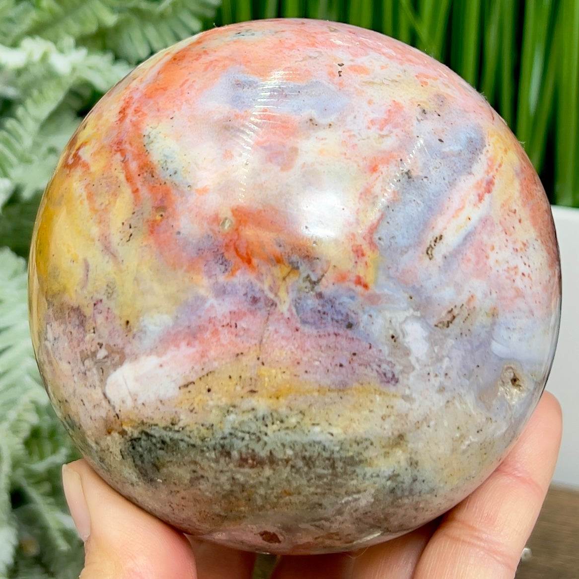 Ocean Sea Jasper Sphere Large Crystal Ball 1133g 95mm