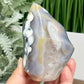 Orca Agate Ocean Agate Ocean Orbicular Agate With Quartz Flame Healing Crystal Carving 587g