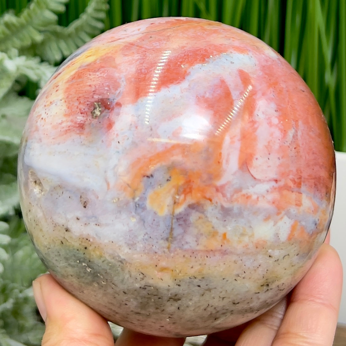 Ocean Sea Jasper Sphere Large Crystal Ball 1133g 95mm