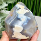 Orca Agate Ocean Agate Ocean Orbicular Agate With Quartz Flame Healing Crystal Carving 587g