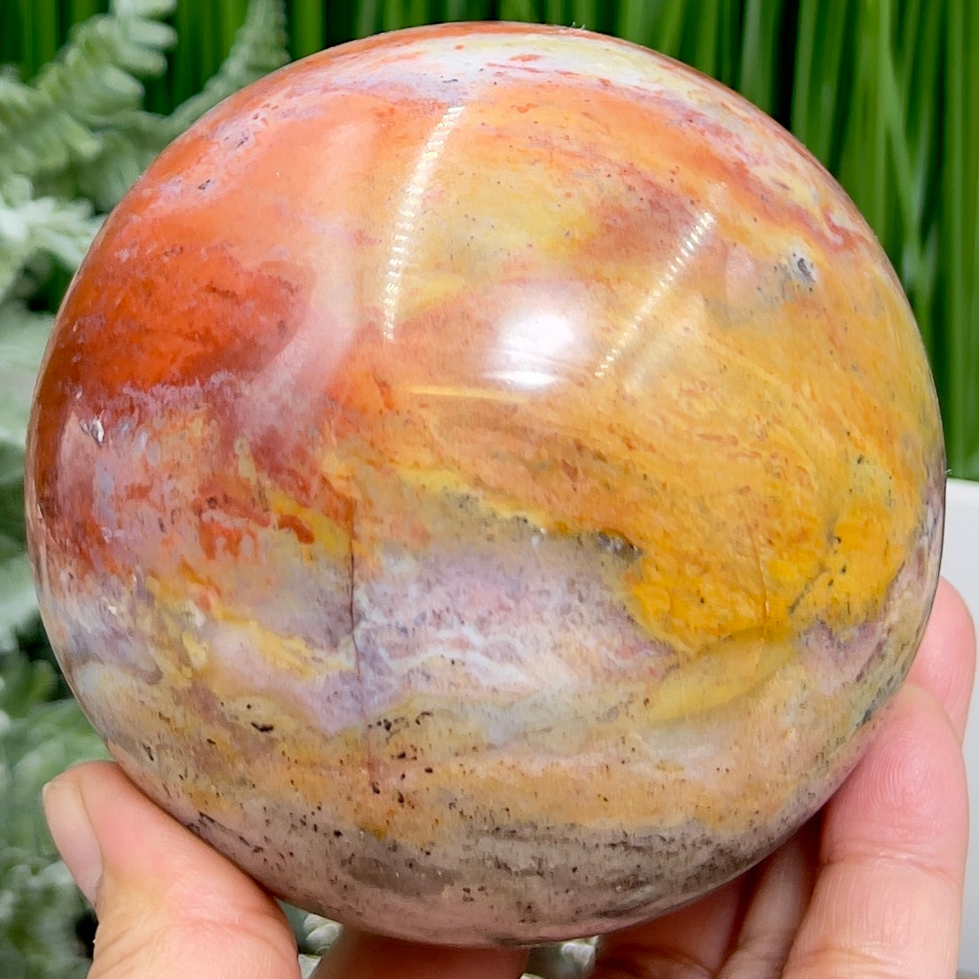 Ocean Sea Jasper Sphere Large Crystal Ball 1133g 95mm