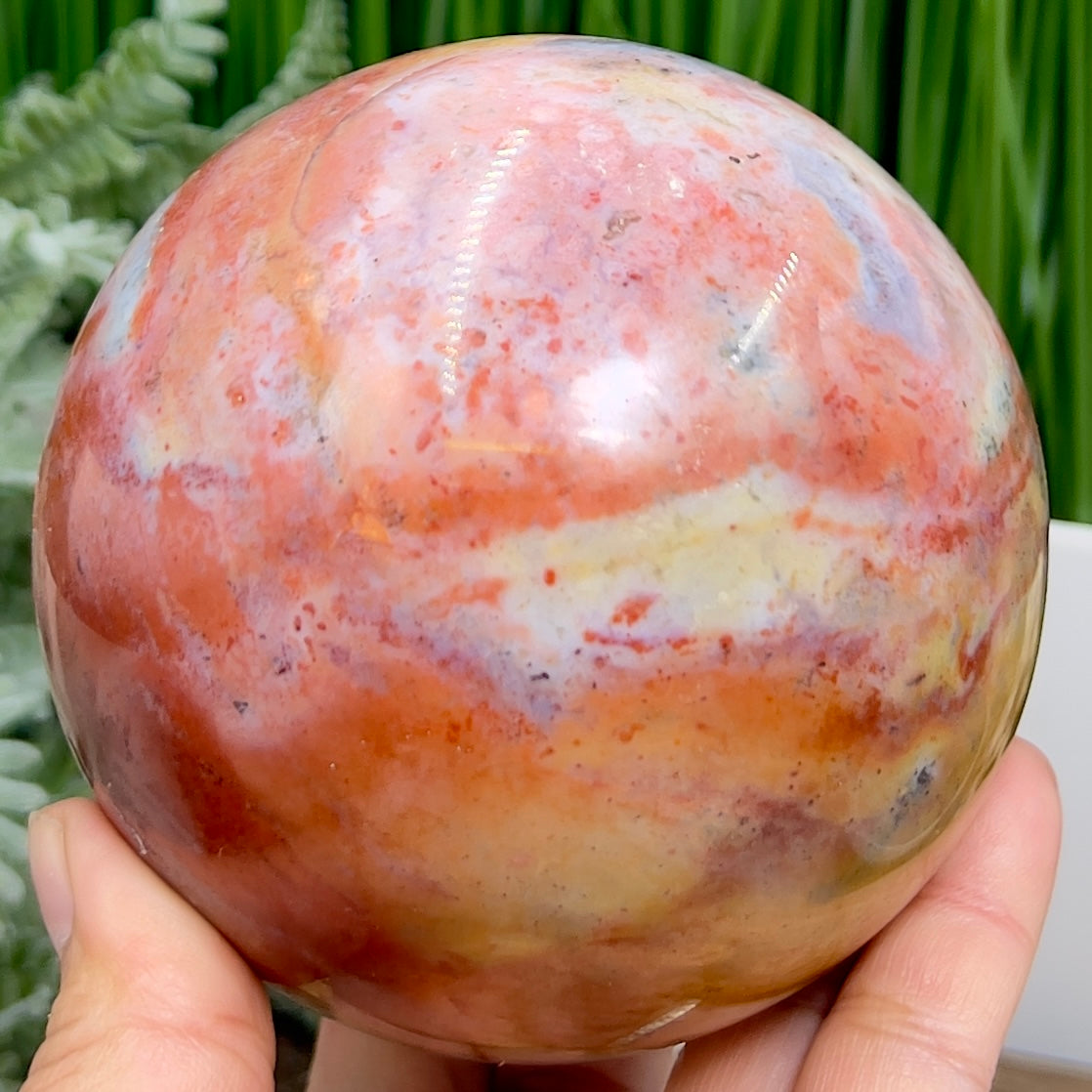 Ocean Sea Jasper Sphere Large Crystal Ball 1133g 95mm