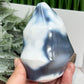 Orca Agate Ocean Agate Ocean Orbicular Agate Flame Healing Crystal Carving 668g