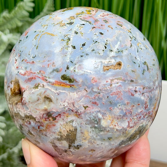 Ocean Sea Jasper Sphere Large Crystal Ball 1115g 94mm