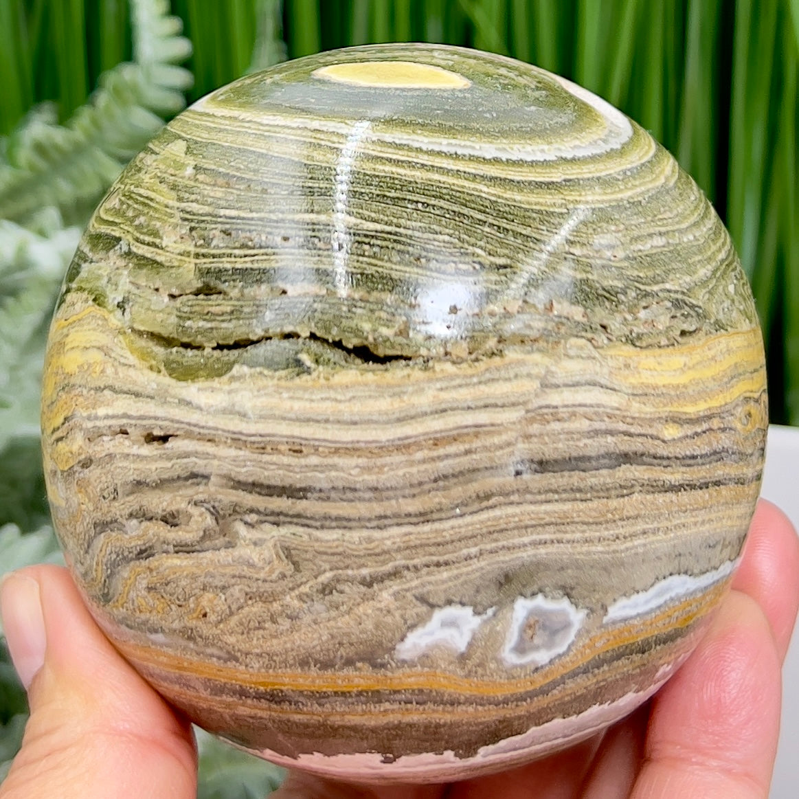 Ocean Sea Jasper Sphere Healing Crystal Ball 800g 85mm