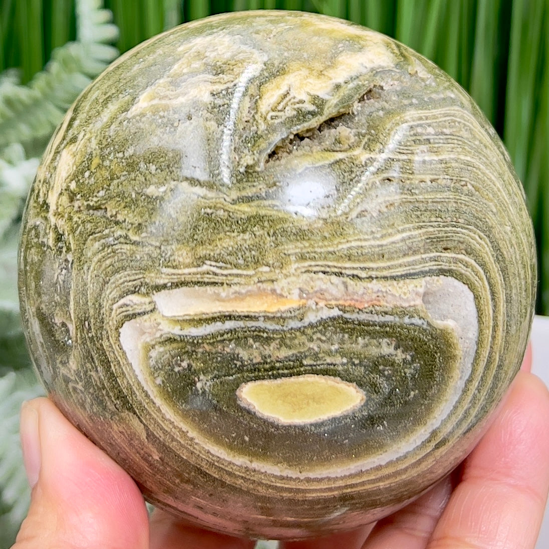 Ocean Sea Jasper Sphere Healing Crystal Ball 800g 85mm