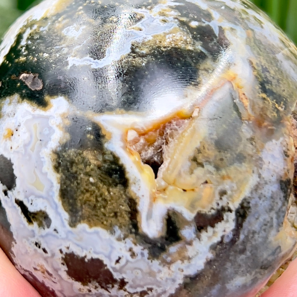 Ocean Sea Jasper Sphere Healing Crystal Ball 312g 62mm