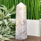 Pink Amethyst Flower Agate Quartz Tower Healing Crystal Generator 901g 200mm