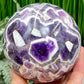 Chevron Dream Amethyst Sphere Healing Crystal Ball 1183g 95mm