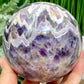 Chevron Dream Amethyst Sphere Healing Crystal Ball 1183g 95mm