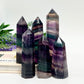 Rainbow Fluorite Points Towers Crystal Generators