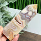 Flower Agate Tower Healing Crystal Generator 467g 147mm