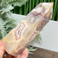 Flower Agate Tower Healing Crystal Generator 467g 147mm