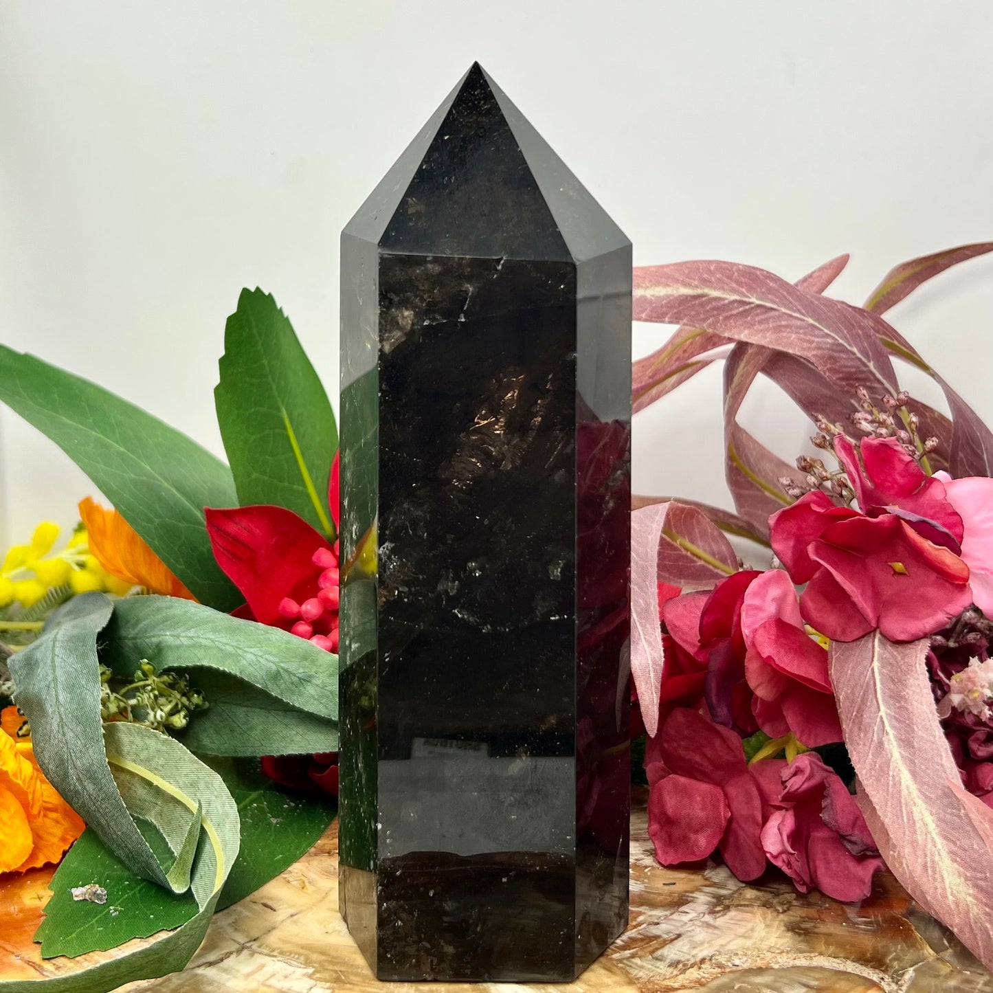 Smoky Quartz Tower Crystal Gemerator Rainbows 1071g 185mm