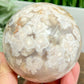 Flower Agate Sphere Healing Crystal Ball 676g 79mm