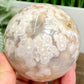 Flower Agate Sphere Healing Crystal Ball 676g 79mm