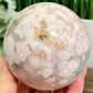 Flower Agate Sphere Healing Crystal Ball 676g 79mm