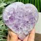 Amethyst Heart with Stand Healing Crystal Carving 392g