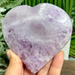 Amethyst Heart with Stand Healing Crystal Carving 392g